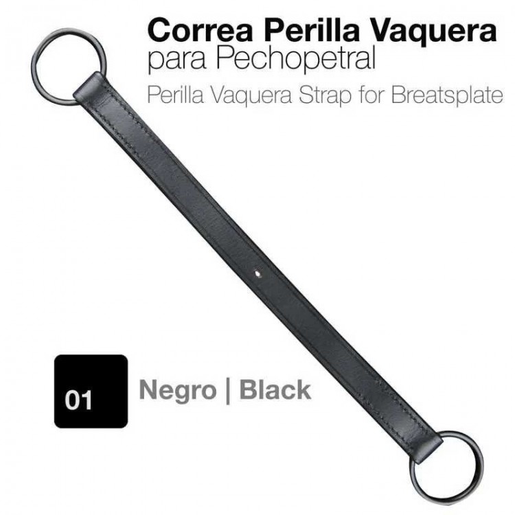 CORREA PERILLA VAQUERA PARA PECHOPETRAL NEGRO