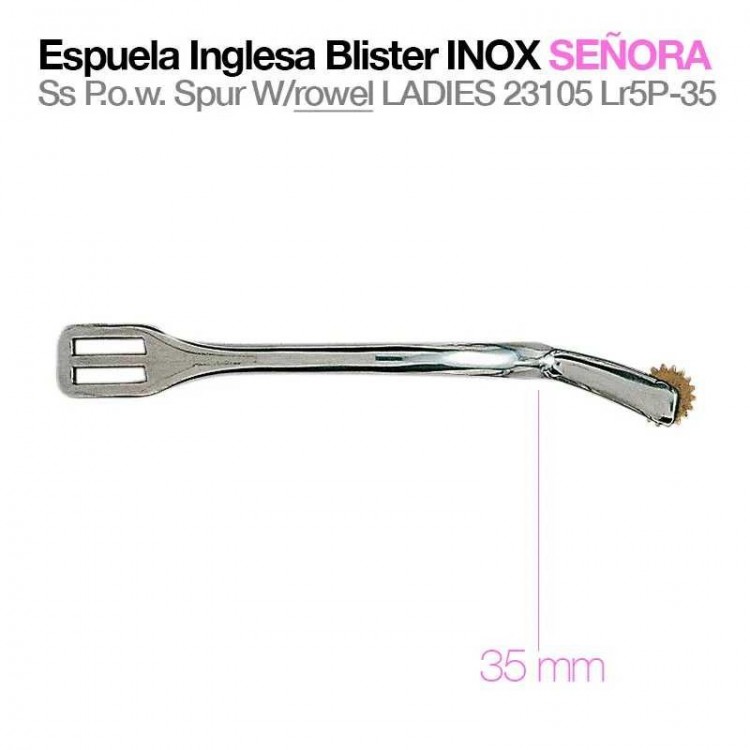 ESPUELA INGLESA BLISTER INOX SEÑORA 23105LR5P-35