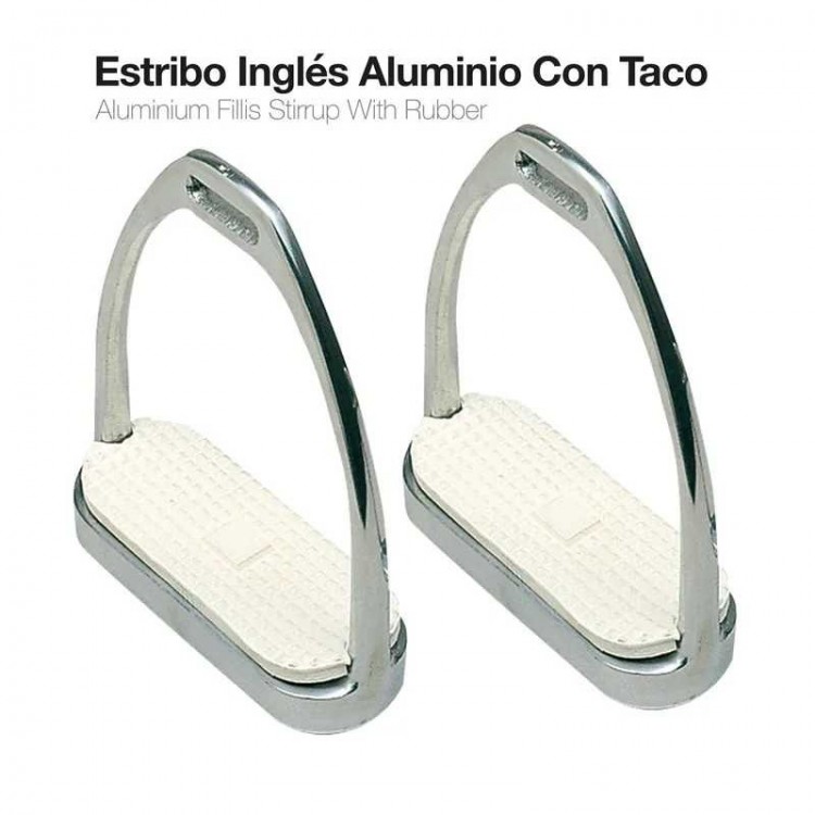 ESTRIBO INGLÉS ALUMINIO CON TACO 21108AL-46 12cm