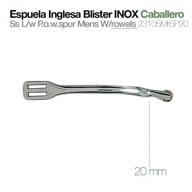 ESPUELA INGLESA BLISTER INOX CABALLERO 23105MR5P20