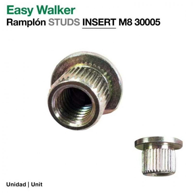 EASY WALKER: RAMPLÓN INSERT M8 30005(ud)