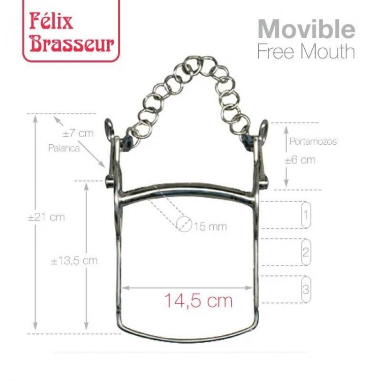 BOCADO FELIX BRASSEUR MOVIBLE 004H07 14.5cm