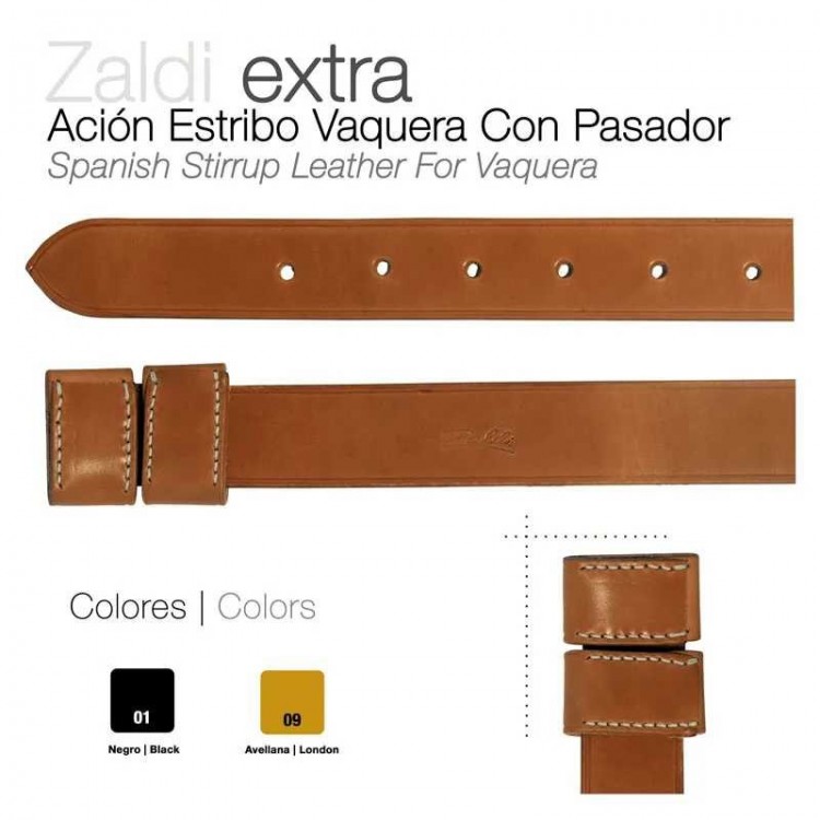 ACIÓN ESTRIBO VAQUERA ZALDI EXTRA PASADOR