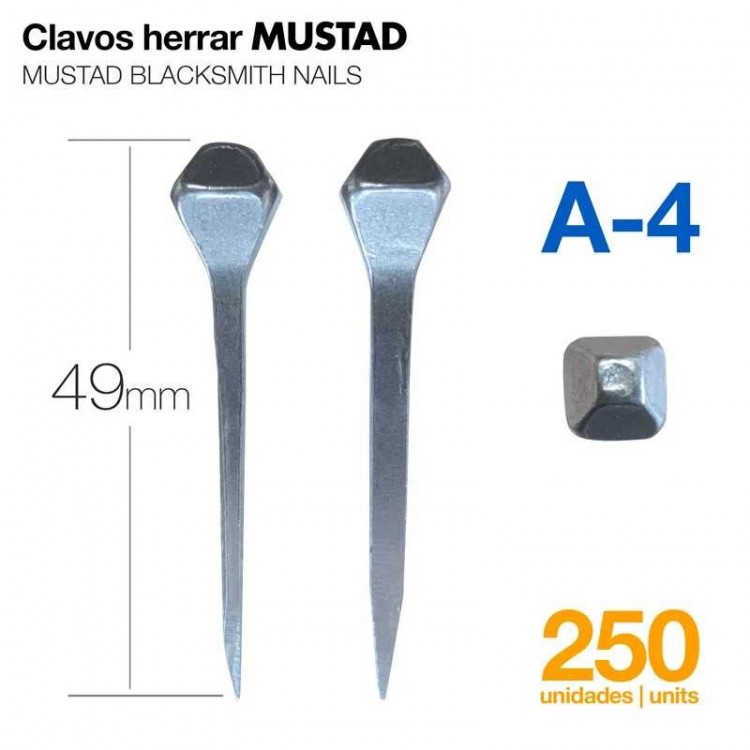 CLAVOS HERRAR MUSTAD 250uds A-4