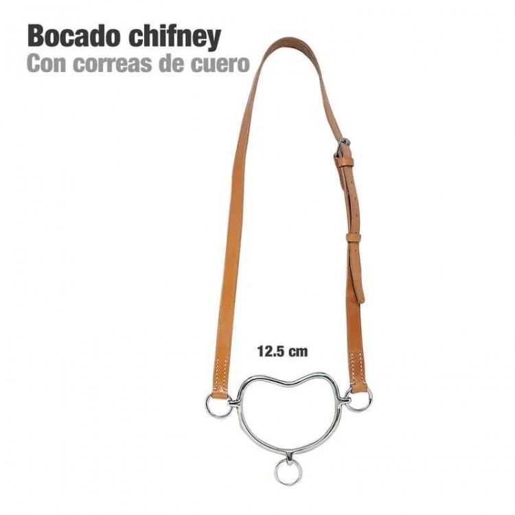 BOCADO CHIFNEY CON CORREAS DE CUERO 12.5cm