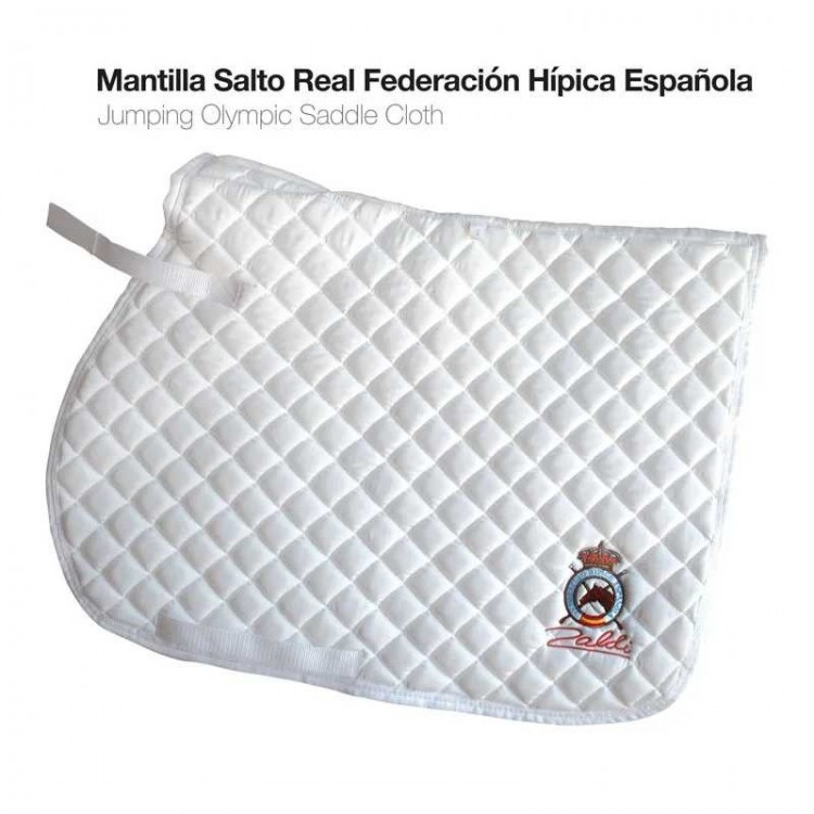 MANTILLA SALTO REAL FEDERACIÓN HÍPICA ESPAÑOLA BLANCO