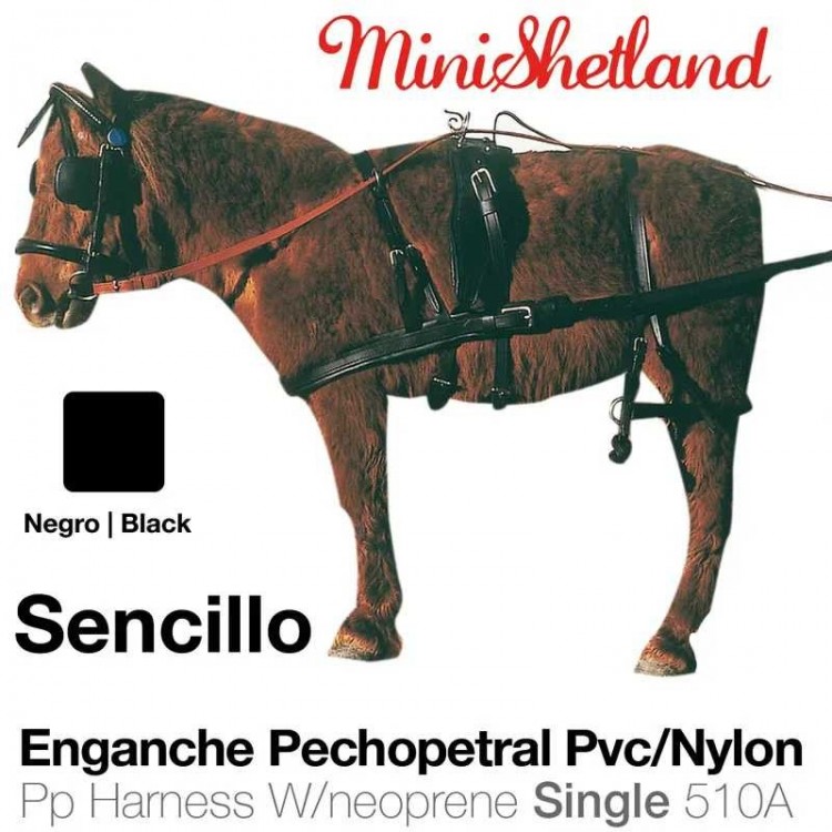 ENGANCHE PECHOPETRAL PVC/NYLON SENCILLO MINISHETLAND