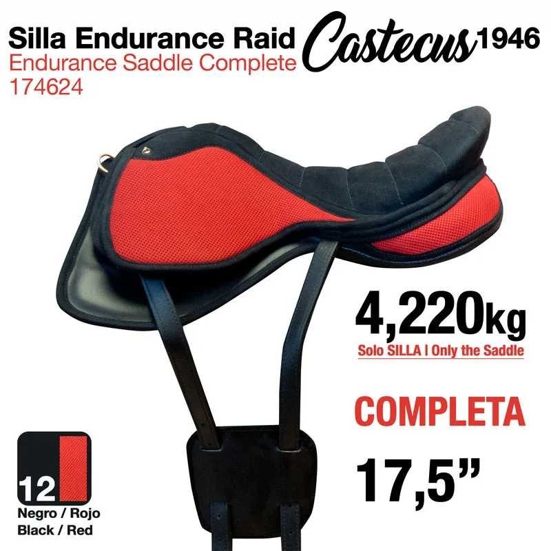 SILLA ENDURANCE RAID CASTECUS 1946 17.5" NEGRO/ROJO