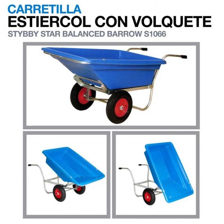 CARRETILLA ESTIERCOL CON VOLQUETE S1066 86x182x86