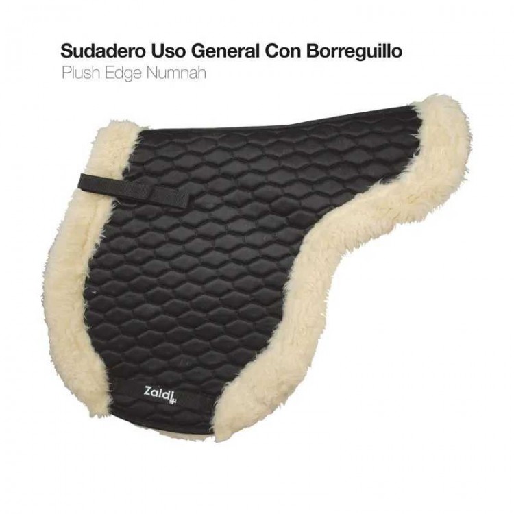 SUDADERO USO GENERAL CON BORREGUILLO PLUSH NEGRO