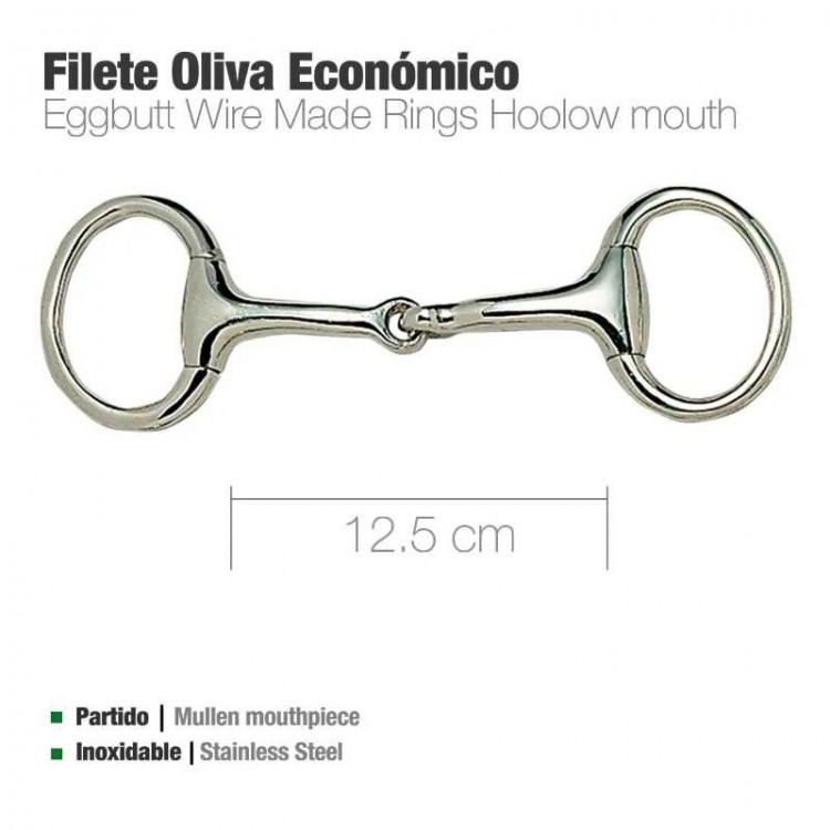 FILETE OLIVA INOX ECONÓMICO 215309C 12.5cm