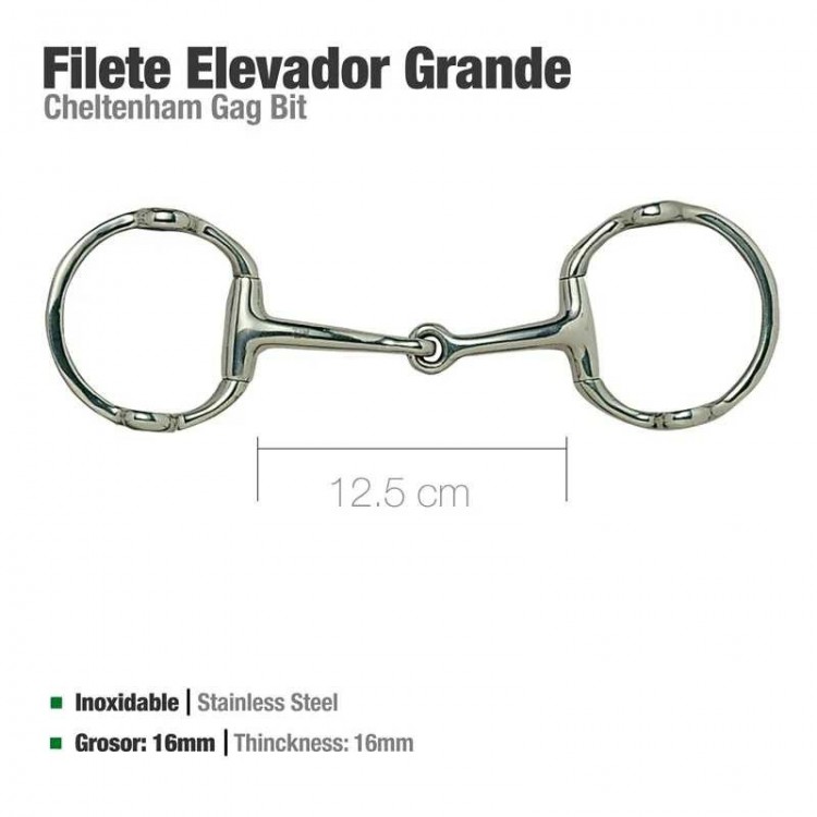 FILETE ELEVADOR INOX GRANDE 212611 12.5cm