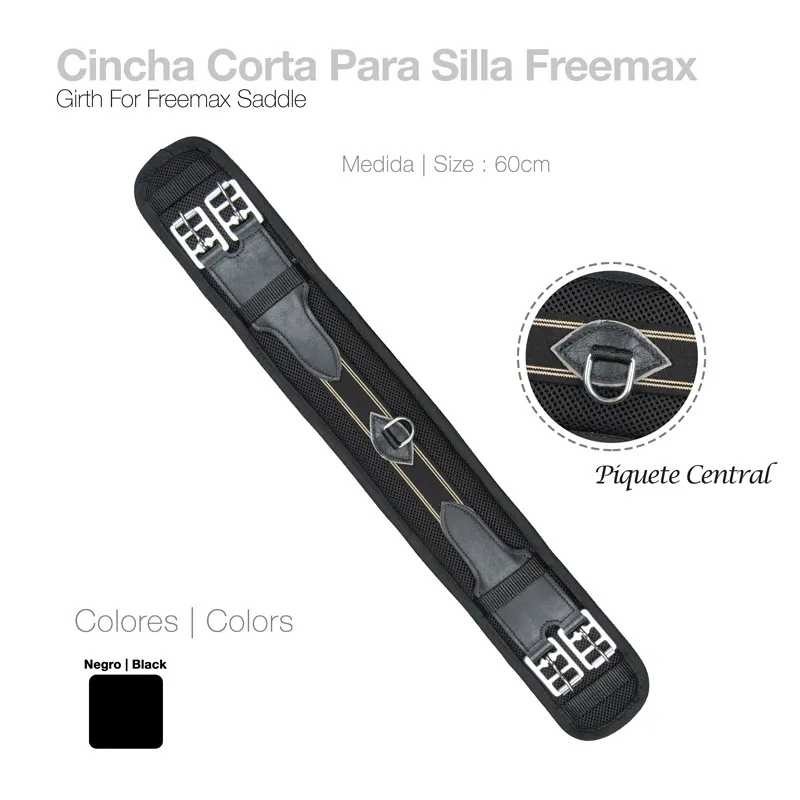 CINCHA CORTA PARA SILLA FREEMAX NEGRO 60cm