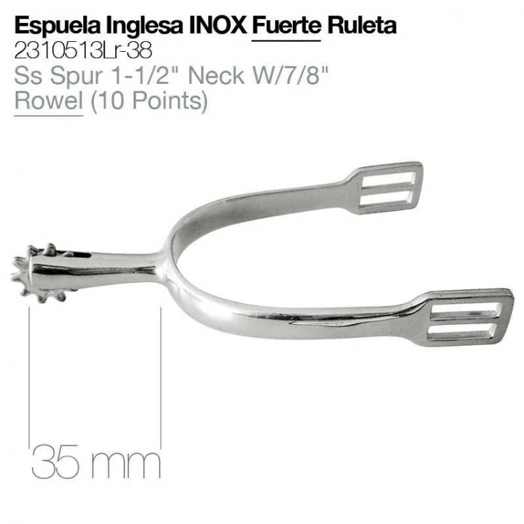 ESPUELA INGLESA INOX FUERTE RULETA 2310513LR-38