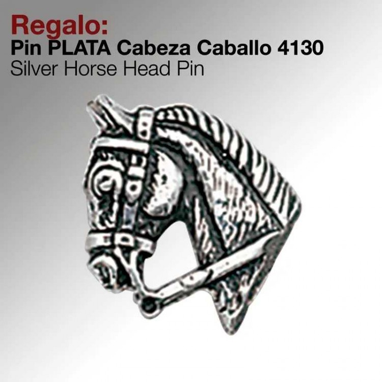 REGALO PIN -PLATA- CABEZA CABALLO 4130