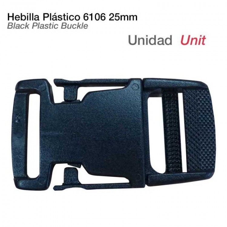 HEBILLA PLÁSTICO 6106 25mm NEGRO UNIDAD