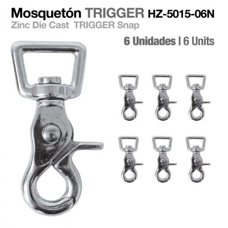 MOSQUETÓN TRIGGER HZ5015-06N 6uds