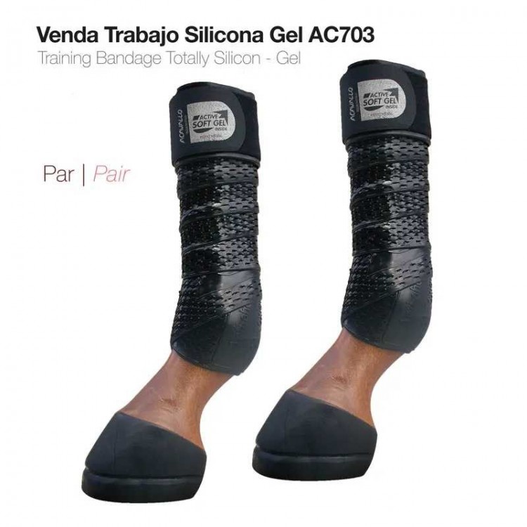 VENDA TRABAJO SILICONA GEL AC703 PAR NEGRO 