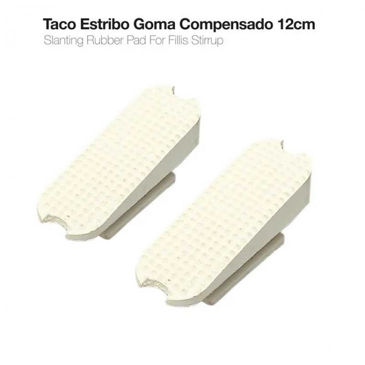 TACO ESTRIBO COMPENSADO 22003R 12cm BLANCO PAR