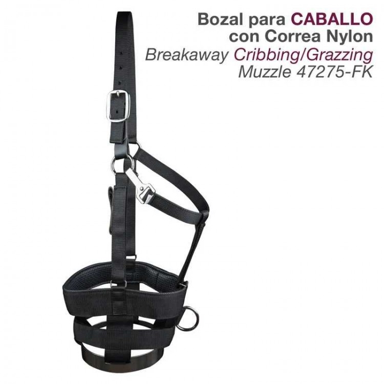 BOZAL PARA CABALLO C/CORREA NYLON 47245-FK