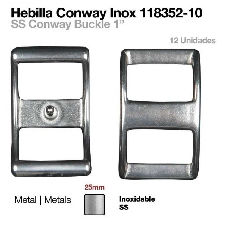 HEBILLA CONWAY INOX 118352-10 25mm 12uds