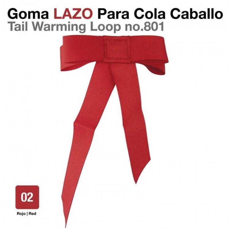 GOMA LAZO PARA COLA CABALLO 801 ROJO