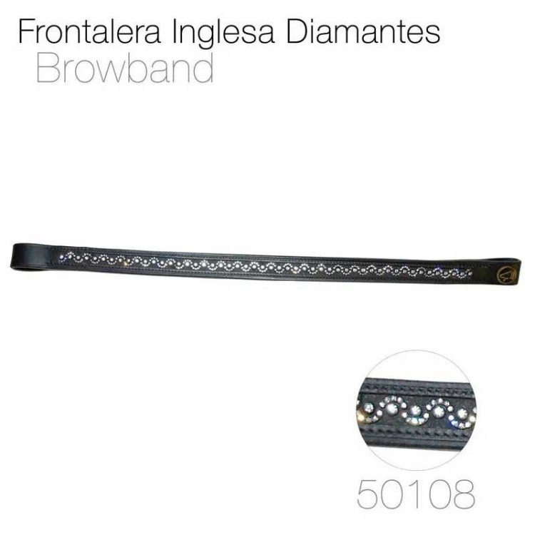 FRONTALERA INGLESA DIAMANTES 50108 NEGRO