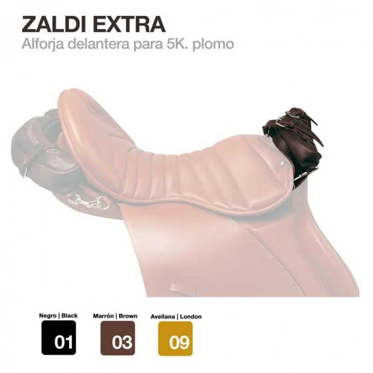 ALFORJA DELANTERA ZALDI EXTRA PARA 5kg PLOMO