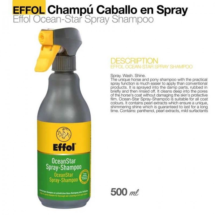 EFFOL CHAMPÚ CABALLO EN SPRAY OCEAN STAR 500ml