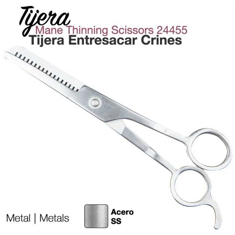 TIJERA ENTRESACAR CRINES INOX  24455