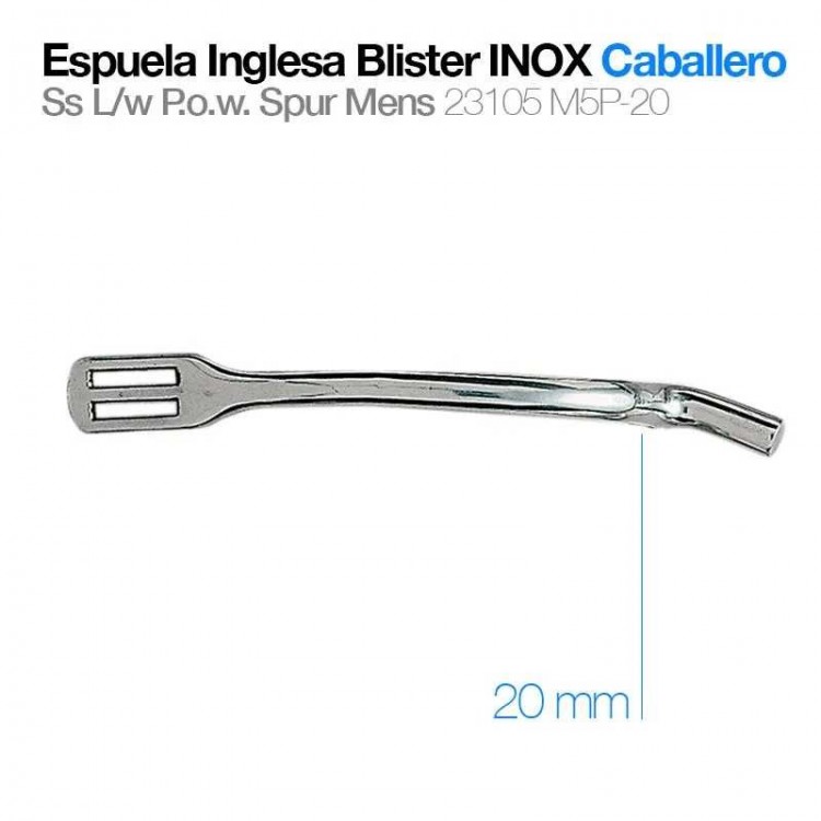 ESPUELA INGLESA BLISTER INOX CABALLERO 23105M5P-20