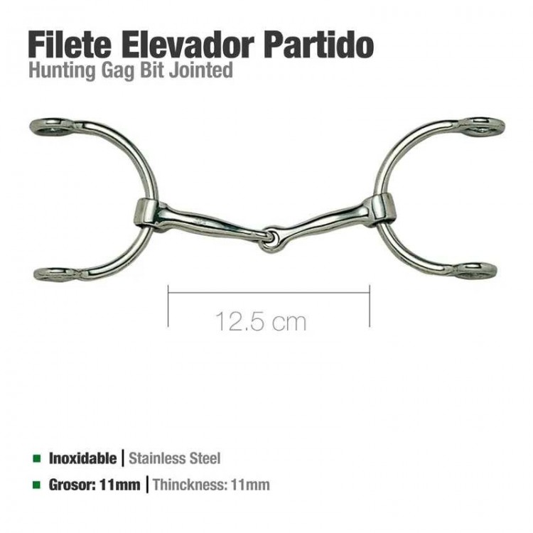 FILETE ELEVADOR INOX PARTIDO 21260 12.5cm