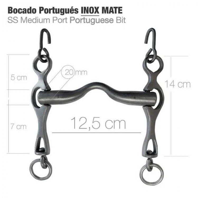 BOCADO PORTUGUÉS 2D INOX MATE 12.5cm