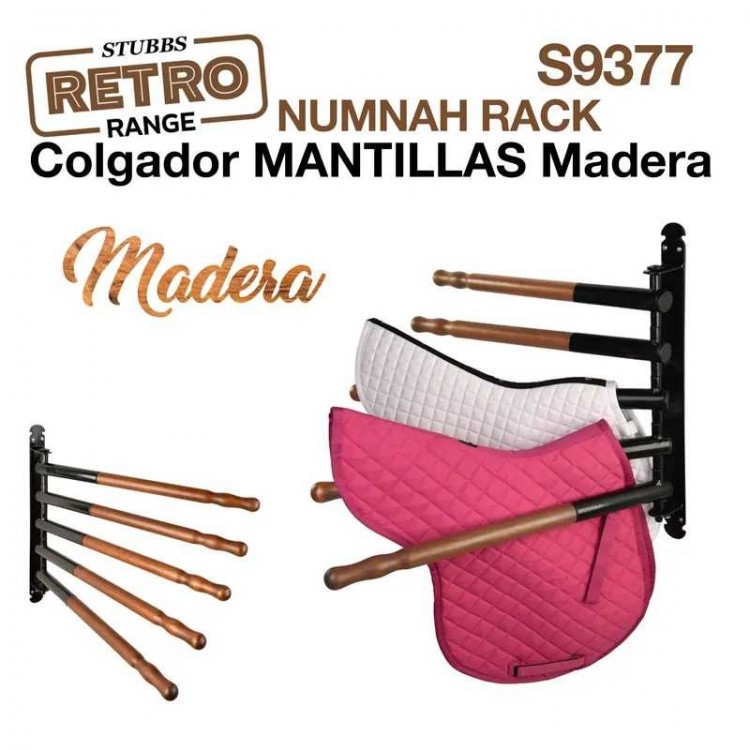 COLGADOR MANTILLAS MADERA STUBBS RETRO NUMNAH RACK S9377