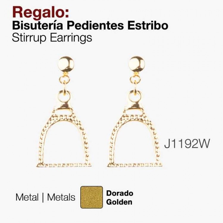 REGALO BISUTERíA PENDIENTES ESTRIBO J1192W