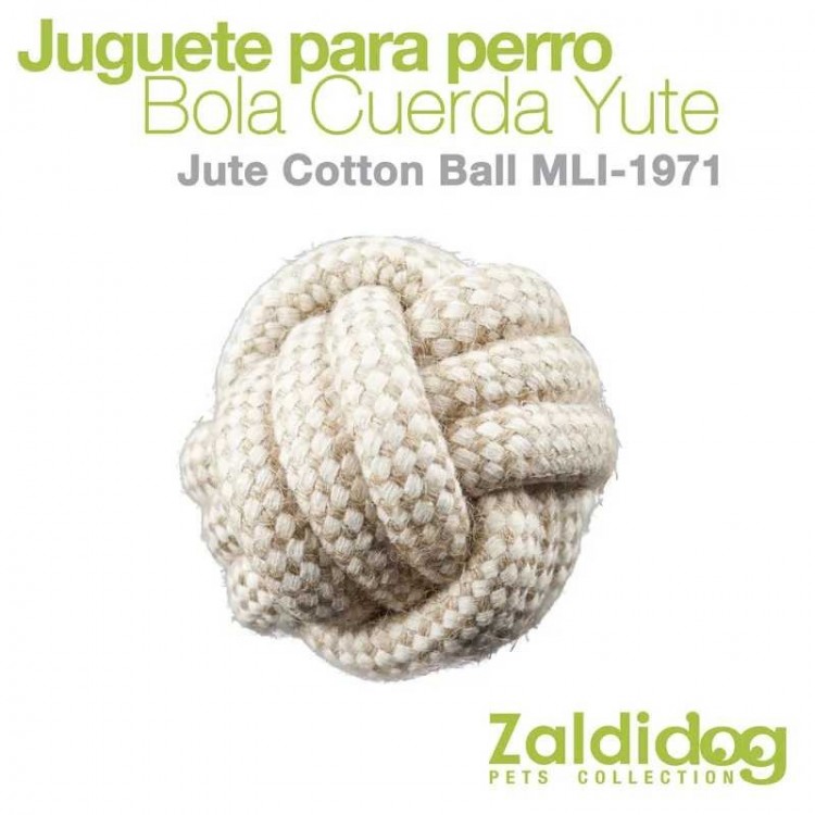 PERRO JUGUETE BOLA CUERDA JUTE MLI-1971