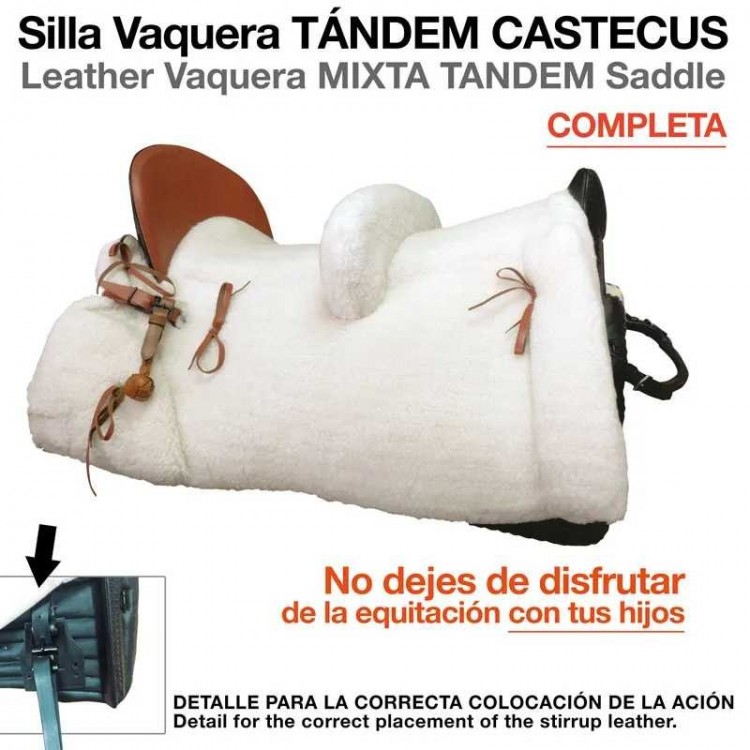 SILLA VAQUERA TÁNDEM CASTECUS COMPLETA NEGRO