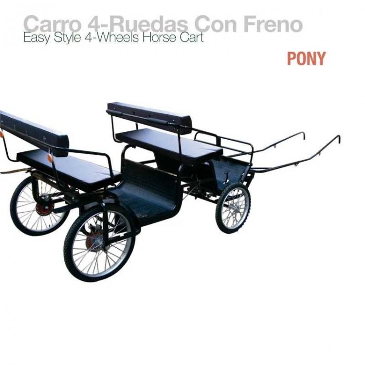 CARRO 4-RUEDAS CON FRENO PONY