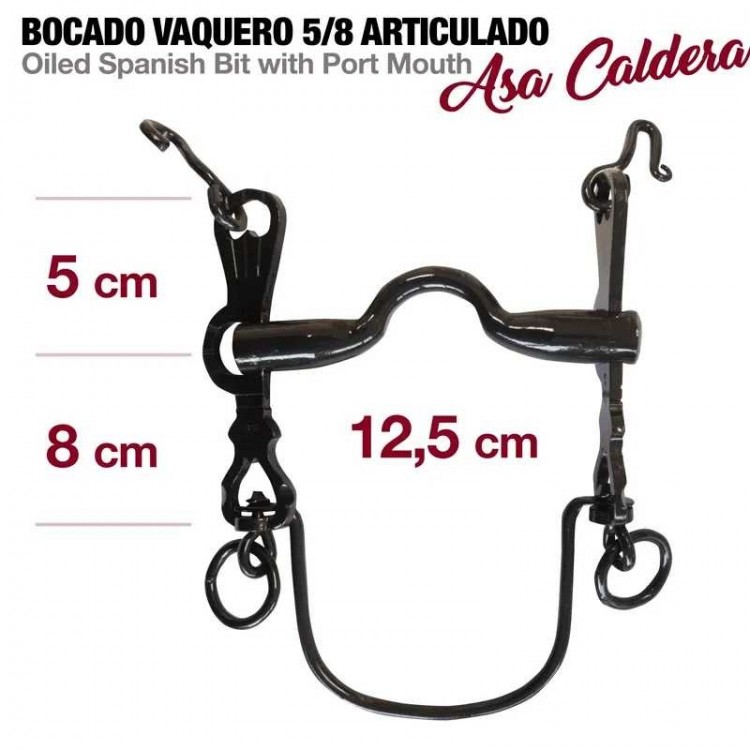 BOCADO VAQUERO 5/8 ARTICULADO ASA CALDERA nº2C 12.5cm