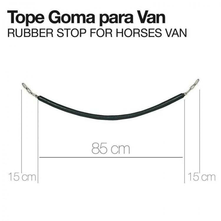 TOPE GOMA PARA VAN DE CABALLOS NEGRO