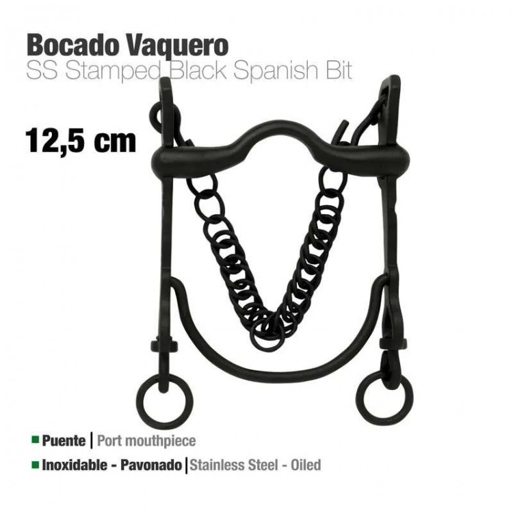 BOCADO VAQUERO PAVONADO INOX 217971SMK 12.5cm