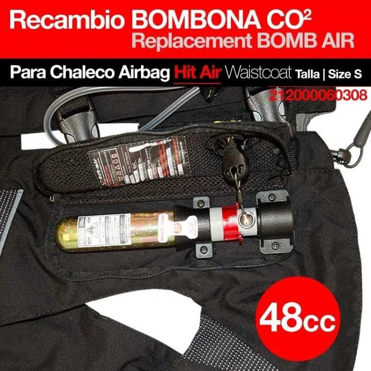 CHALECO AIRBAG HIT AIR BOMBONA 48CC SV2 MOD.antiguo XS-S