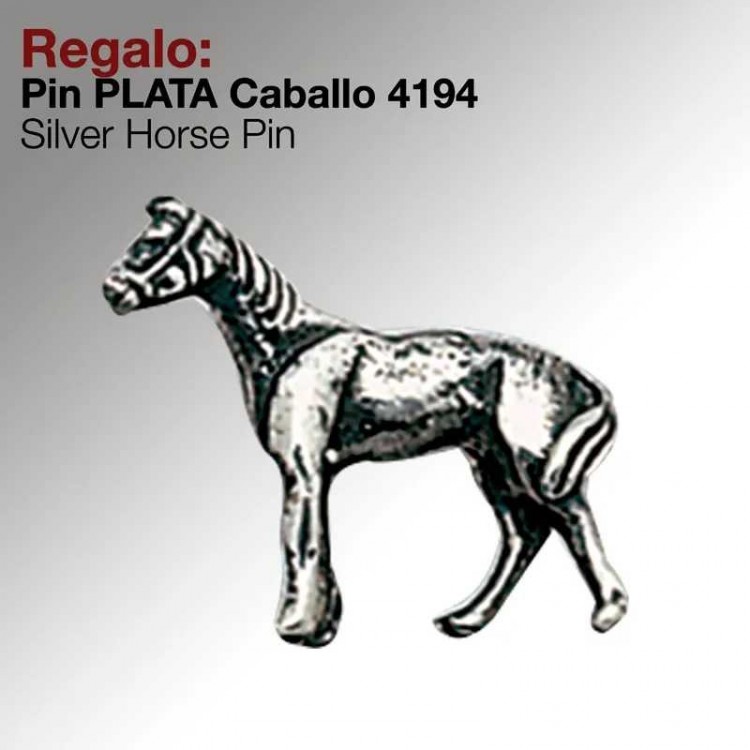 REGALO PIN -PLATA- CABALLO 4194