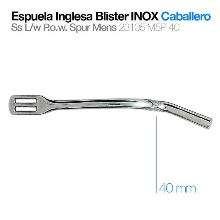 ESPUELA INGLESA BLISTER INOX CABALLERO 23105M5P-40