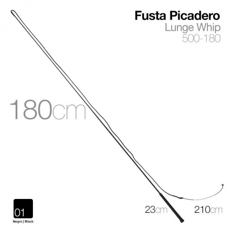 FUSTA PICADERO 500-180 NEGRO 180cm