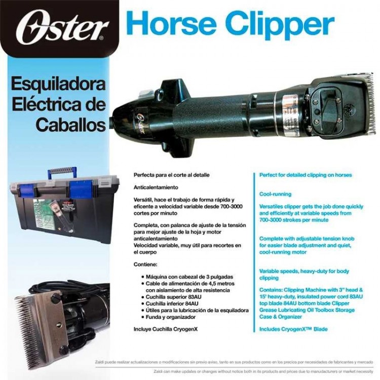 ESQUILADORA ELÉCTRICA OSTER PARA CABALLO