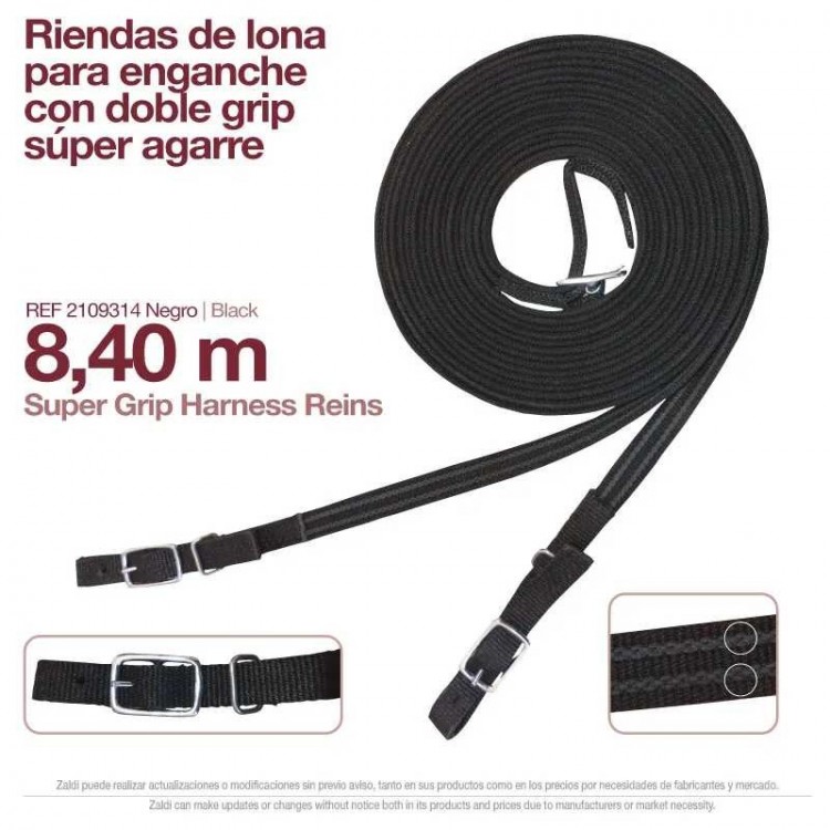 ENGANCHE RIENDAS LONA SUELTAS NEGRO