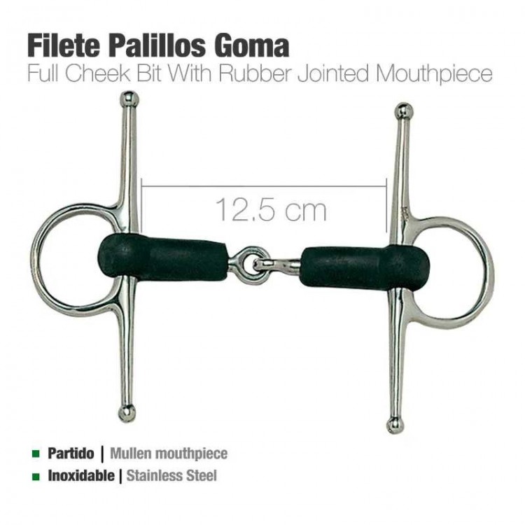 FILETE PALILLOS GOMA INOX 215381R  12.5cm