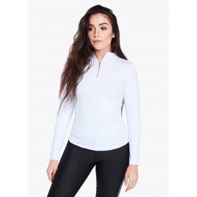 Long Sleeve Base Layer (White/Gold)