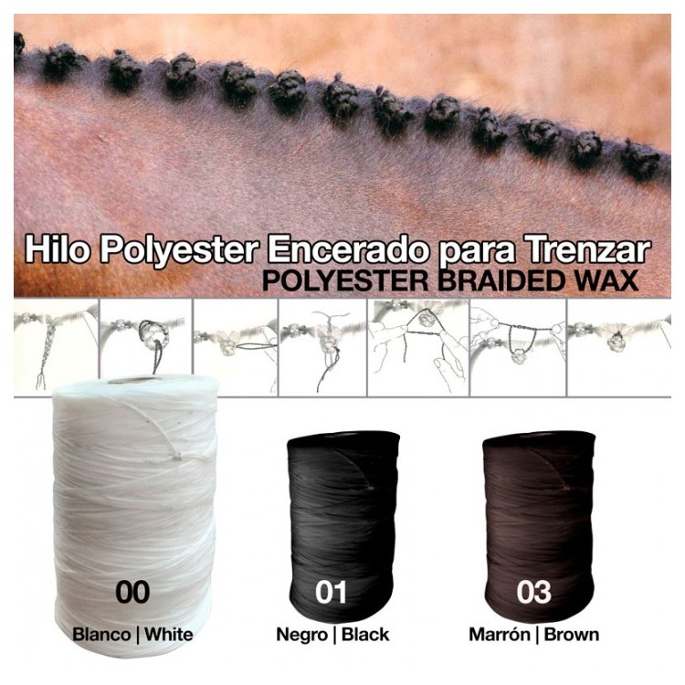 HILO POLYESTER ENCERADO PARA TRENZAR